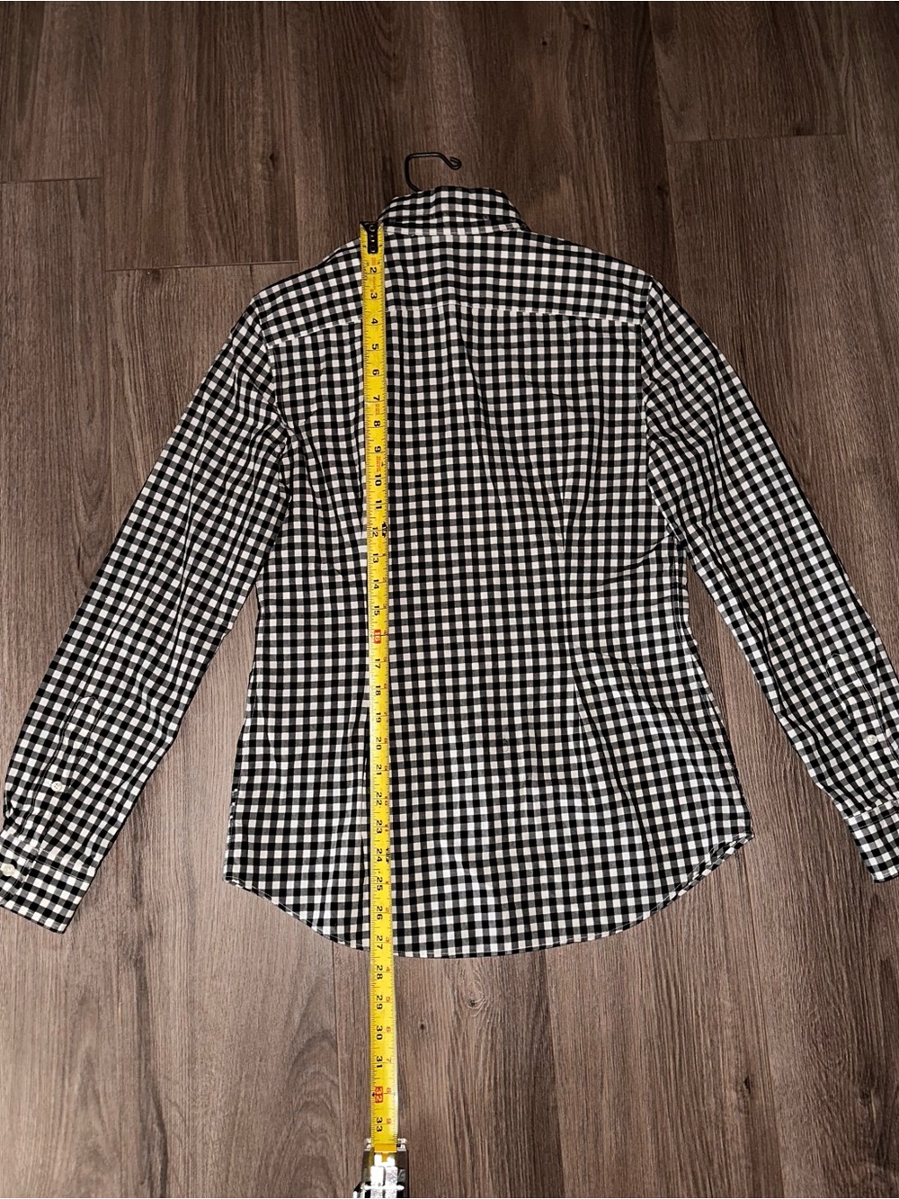 Ralph Lauren Black & White Check Cotton Button-Down Shirt - Slim Fit - Picture 6 of 7